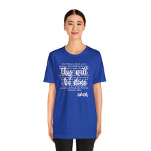 Load image into Gallery viewer, The Lord's Prayer Unisex Jersey Short Sleeve Tee