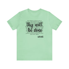 Load image into Gallery viewer, The Lord's Prayer Black Text Unisex Jersey Short Sleeve Tee