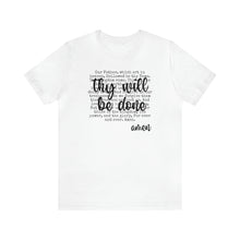 Load image into Gallery viewer, The Lord's Prayer Black Text Unisex Jersey Short Sleeve Tee