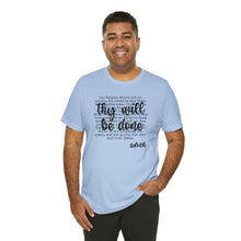 Load image into Gallery viewer, The Lord's Prayer Black Text Unisex Jersey Short Sleeve Tee