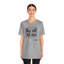 Load image into Gallery viewer, The Lord's Prayer Black Text Unisex Jersey Short Sleeve Tee