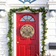 Load image into Gallery viewer, Personalized Every Family Has a Story Door Sign Round Wooden Door Sign 11.8''