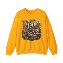 Load image into Gallery viewer, Fear Not For I Am With You Christian Sweatshirt | Isaiah 41:10 Bible Verse Crewneck | Faith-Based Christian Pullover | Inspirational Religious Gift