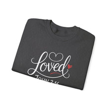 Load image into Gallery viewer, John 3:16 Christian Crewneck Sweatshirt — "Loved" Faith Apparel