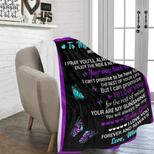 Load image into Gallery viewer, To My Daughter: Ultra-Soft Micro Fleece Blanket with a Heartfelt Message - 54"x70"
