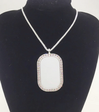 Load image into Gallery viewer, Custom Photo Bling Tag Necklace