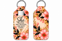 Load image into Gallery viewer, Faith-Inspired Lip Balm Holder | Inspirational Keychain Accessory