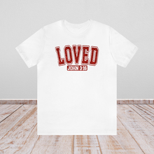 Load image into Gallery viewer, Faux Glitter Loved John 3:16 Unisex Shirts