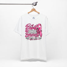 Load image into Gallery viewer, Breast Cancer Survivor T-Shirt | Stronger, Braver, Kinder, Bolder Unisex T-shirt
