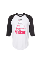 Load image into Gallery viewer, I Am Her Beyond the Mirror 2026 Conference Raglan Tee
