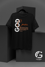 Load image into Gallery viewer, God Cares Unisex Short Sleeve T-Shirt: I Peter 5:6-7 By: A. Perry
