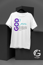 Load image into Gallery viewer, God Cares Unisex Short Sleeve T-Shirt: I Peter 5:6-7 By: A. Perry