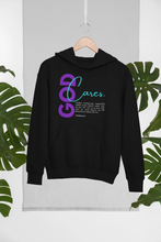 Load image into Gallery viewer, God Cares Youth Unisex Hoodie Sweatshirt: I Peter 5:6-7 - By: A. Perry