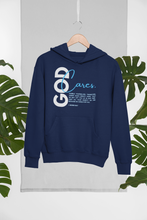 Load image into Gallery viewer, God Cares Youth Unisex Hoodie Sweatshirt: I Peter 5:6-7 - By: A. Perry