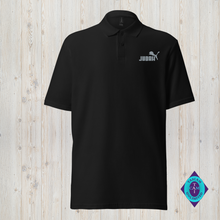 Load image into Gallery viewer, Custom Black Judah Unisex Pique Polo Shirt