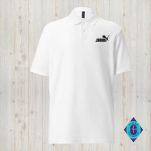 Load image into Gallery viewer, Custom White/Black Judah Unisex Pique Polo Shirt