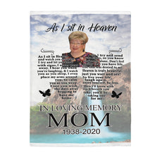 Load image into Gallery viewer, Custom Photo Memorial Velveteen Plush Blanket