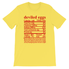 Load image into Gallery viewer, Funny Family Thanksgiving/ Christmas Dinner Nutrition Label Short-Sleeve Unisex T-Shirt