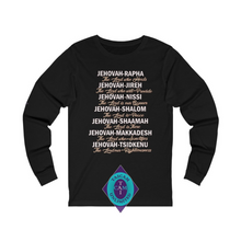 Load image into Gallery viewer, Jehovah Names Unisex Jersey Long Sleeve Tee