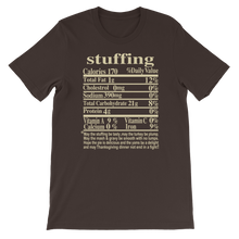 Load image into Gallery viewer, Funny Family Thanksgiving/ Christmas Dinner Nutrition Label Short-Sleeve Unisex T-Shirt