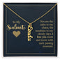 Gift for Soulmate - I Love You More With Each Passing Moment Vertical Name Necklace