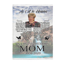 Load image into Gallery viewer, Custom Photo Memorial Velveteen Plush Blanket