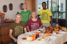 Load image into Gallery viewer, Funny Family Thanksgiving/ Christmas Dinner Nutrition Label Short-Sleeve Unisex T-Shirt