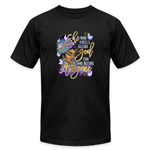 Load image into Gallery viewer, She Who Kneels Before God Unisex Jersey T-Shirt - black