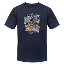 Load image into Gallery viewer, She Who Kneels Before God Unisex Jersey T-Shirt - navy