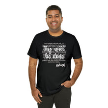 Load image into Gallery viewer, The Lord&#39;s Prayer Unisex Jersey Short Sleeve Tee
