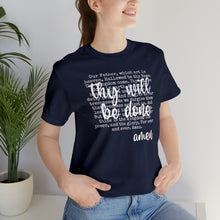 Load image into Gallery viewer, The Lord&#39;s Prayer Unisex Jersey Short Sleeve Tee
