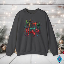 Load image into Gallery viewer, Neon Lights Merry and Bright Sweatshirt
