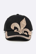 Load image into Gallery viewer, Crystal Fleur De Lis Fashion Cap
