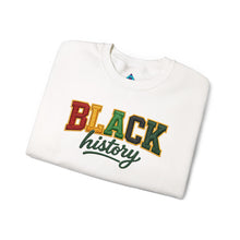Load image into Gallery viewer, Faux Embroidery Black History Crewneck Sweatshirt
