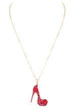 Load image into Gallery viewer, Cubic Zirconia High Heel Pendant Necklace
