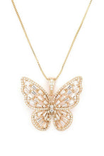 Load image into Gallery viewer, Cubic Zirconia Butterfly Pendant Necklace
