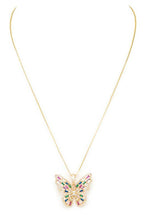 Load image into Gallery viewer, Cubic Zirconia Butterfly Pendant Necklace
