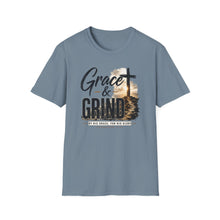 Load image into Gallery viewer, Grace &amp; Grind T-Shirt — Faith Cross Inspirational Christian Tee
