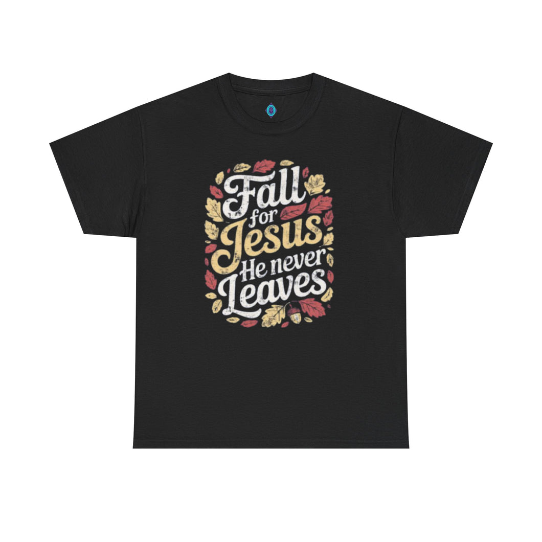 Fall for Jesus Unisex Heavy Cotton Tee - Inspirational Shirt for Faith, Christian Gift, Autumn Vibes, Everyday Wear, Religious Apparel