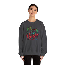 Load image into Gallery viewer, Neon Lights Merry and Bright Sweatshirt
