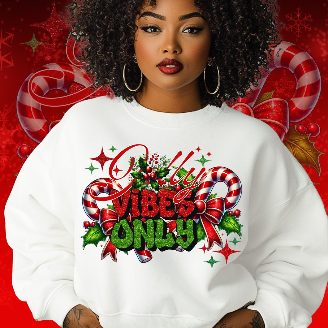 Christmas Jolly Vibes Only Unisex Shirts