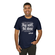 Load image into Gallery viewer, The Lord&#39;s Prayer Unisex Jersey Short Sleeve Tee
