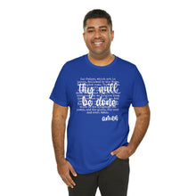 Load image into Gallery viewer, The Lord&#39;s Prayer Unisex Jersey Short Sleeve Tee
