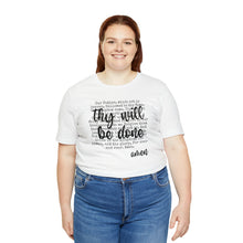 Load image into Gallery viewer, The Lord&#39;s Prayer Black Text Unisex Jersey Short Sleeve Tee
