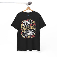 Load image into Gallery viewer, Fall for Jesus Unisex Heavy Cotton Tee - Inspirational Shirt for Faith, Christian Gift, Autumn Vibes, Everyday Wear, Religious Apparel
