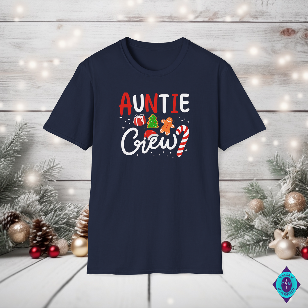 Personalized Christmas Auntie/Uncle Crew Unisex T-Shirt