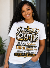 Load image into Gallery viewer, Jeremiah 29:11 Hope &amp; a Future Christian T-Shirt | Inspirational Bible Verse Faith Tee
