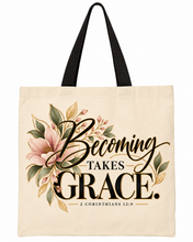 Load image into Gallery viewer, Faith-Inspired Tote Bag | Grace, Faith &amp; Encouragement Collection
