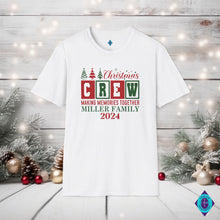 Load image into Gallery viewer, Personalized Family Name Christmas Crew Unisex T-shirt
