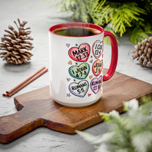 Load image into Gallery viewer, Christian Valentine&#39;s Candy Hearts Bible Verses Mugs
